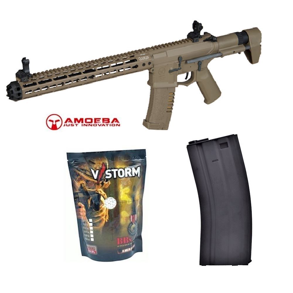 M4 SOPMOD BLOCK 2 FULL METAL RECOIL SYSTEM TAN PROFESSIONAL