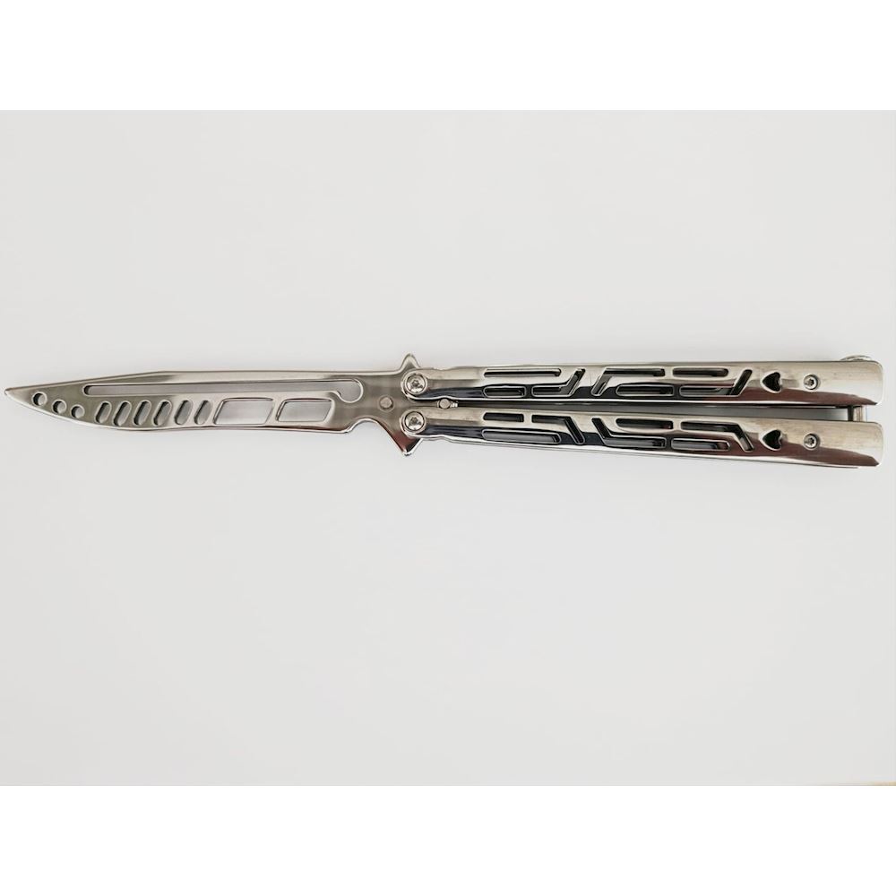 Cucchiaio Farfalla Pieghevole In Acciaio Inox 22,9 Cm – Portatile Per Campeggio, Trekking E BBQ, Con Meccanismo Di Blocco E Manico Colorato