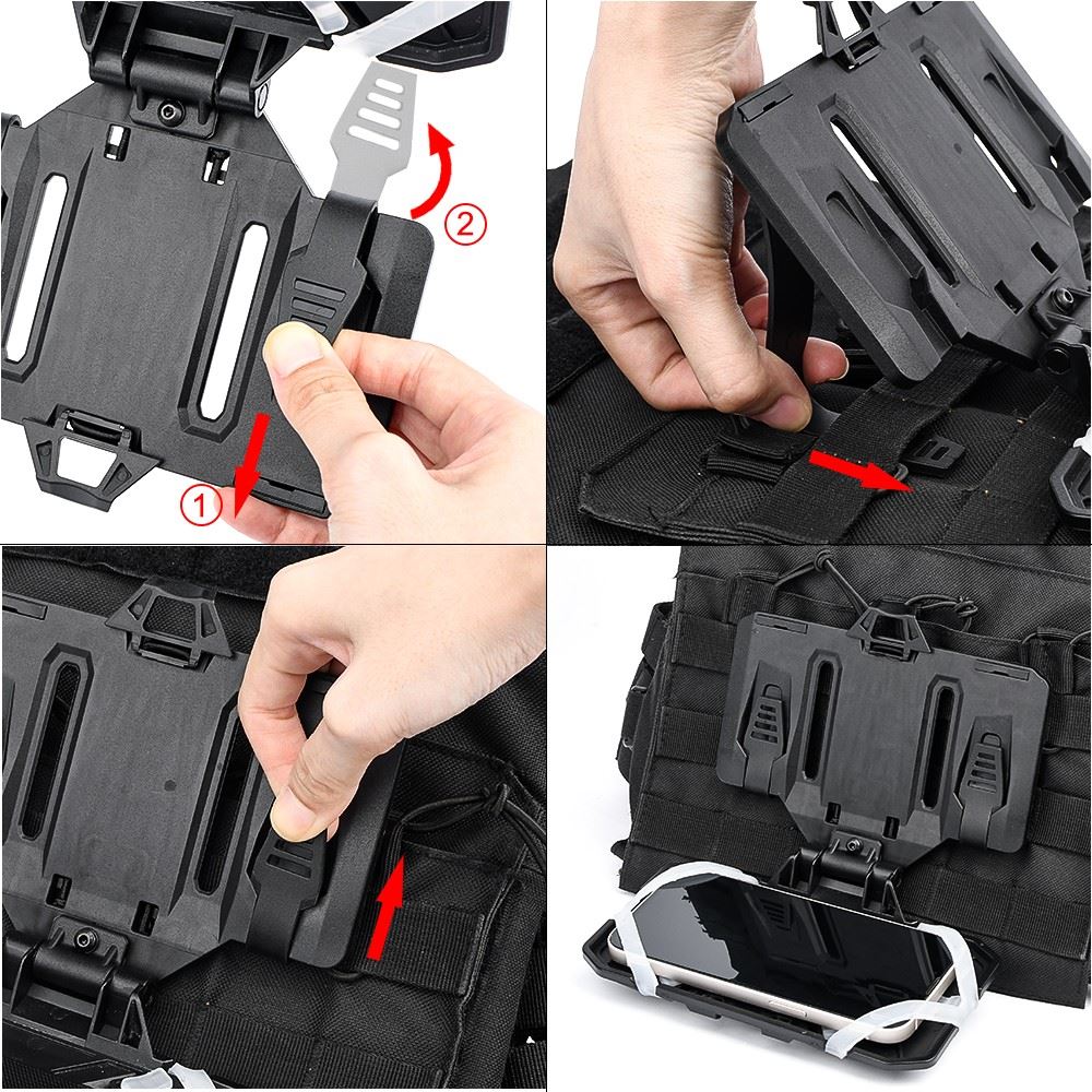 Tasca Custodia Da Cintura Porta Telefono Smartphone Cellulare Documenti Accessori Utility Verde Militare Esercito Portacellulare Modulare Molle' Velcro Sbb 0689 1 (dettagliata - Foto 9