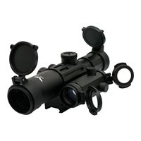JS-TACTICAL RIFLE SCOPE ZOOM 4x LENS 32mm WITH RED DOT BLACK