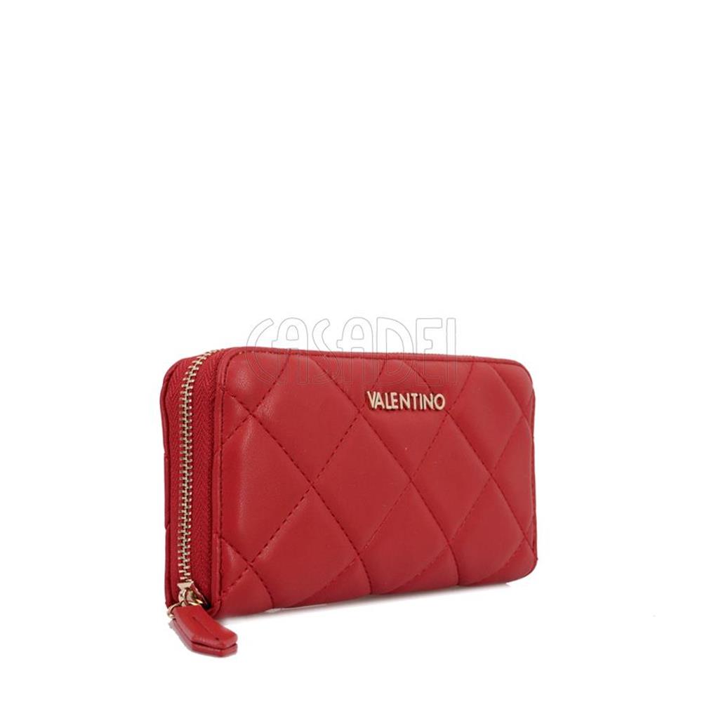 Wallet Zip Around, Valentino Bags Online Ocarina VPS3KK155 Red - Vendita borse in pelle e accessori moda a Coriano di Rimini - Pelletteria Casadei