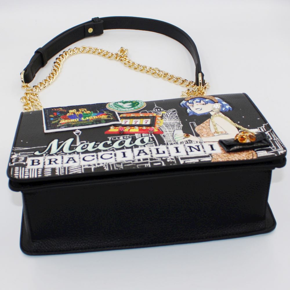 Small Shoulder Bag Crossbody Braccialini Line Cartoline Small Shoulder Bag Crossbody Braccialini Line Cartoline