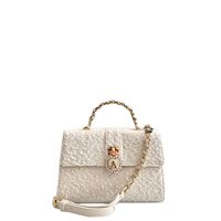 L'Atelier Du Sac 16007 Vivien Pearlie White Tweed Shoulder