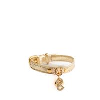 BRONZEDOG Collare Per Gatti In Pelle Con Etichetta QR-ID Rimovibile, Collare Per Gattini Con Campane, Non Si Stacca, Per Ragazze E Ragazzi (18-22 Cm, Nero E Oro - 13