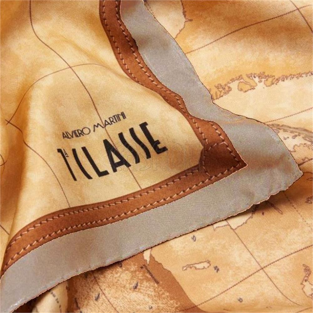 Scarf 70x70 Alviero Martini I^ Classe Geo Classic Light Taupe