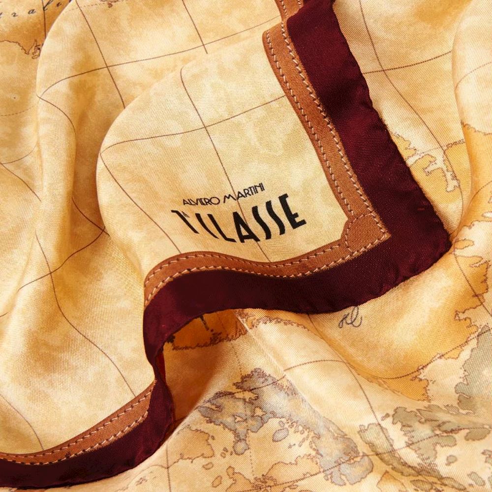 Scarf 70x70 Alviero Martini I^ Classe Geo Classic Burgundy