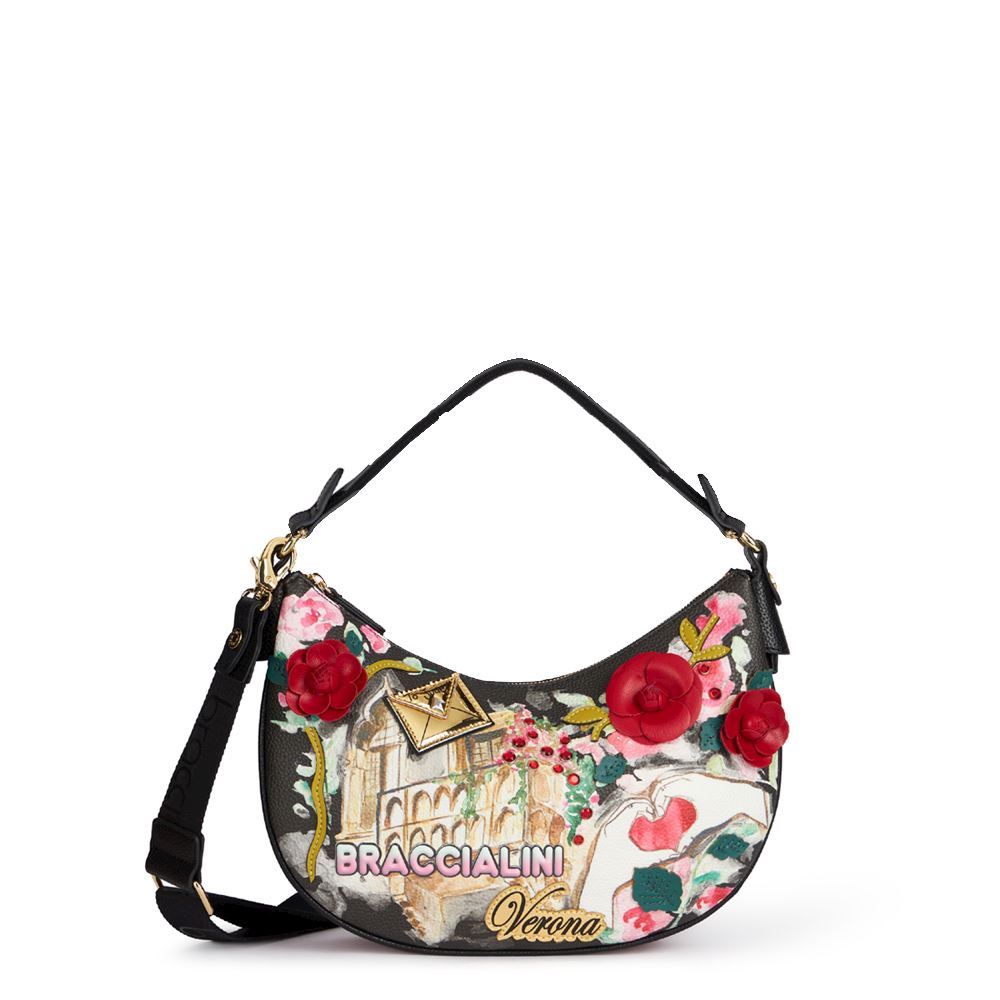 Shoulder Bag with Shoulder Strap Braccialini Line Cartoline B17873