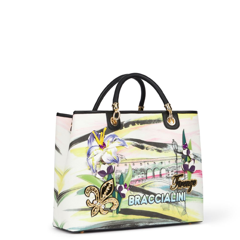 Handbag Braccialini Linea Cartoline Cartoline Braccialini Borse