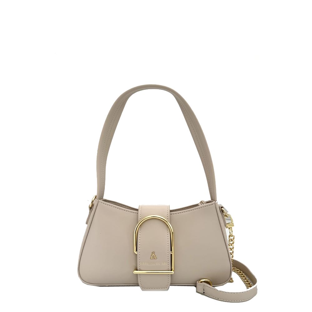 ATBUSS Borsa a tracolla da donna, tracolla regolabile, in pelle, spalla larga, per appuntamenti, tempo libero, viaggi, beige, 23 x 15 x 8 cm, beige, 23*15*8cm