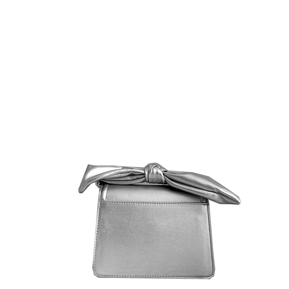 Borsa A Tracolla Donna In Pelle PU, Stampa Foglie D'acero, Ciondolo Decorativo, Tracolla Regolabile E Staccabile, Dimensioni 26x14x19 Cm, Colore Grigio
