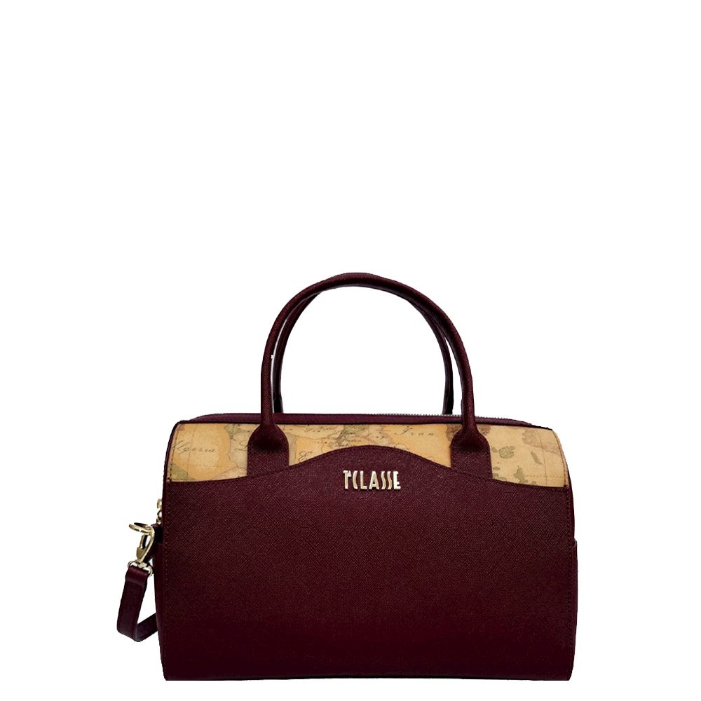 Bowler Bag with Shoulder Strap Alviero Martini I Classe LLA 78 9407  Burgundy
