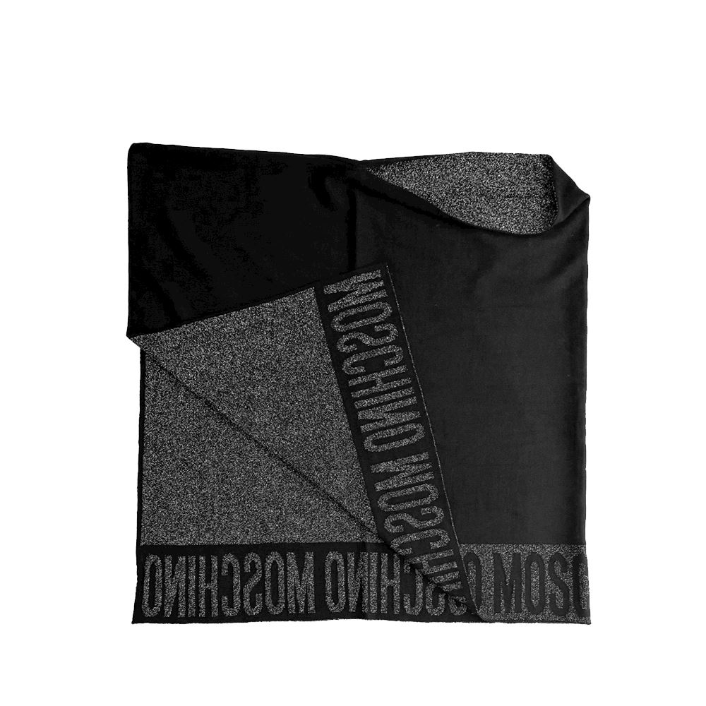 Poncho Reversibile Moschino 30667 M2339 161 Glitter Nero Tessile