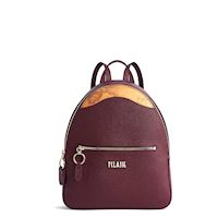 Alviero Martini 1A Classe Zaino LD53 8630 In Pelle Granata Colore Mogano – Inserto Geo Classic E Logo 1C Oro Chiaro