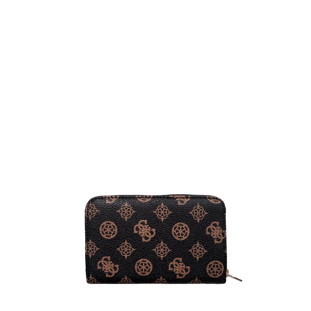 Portafoglio Medio Doppia Zip Guess Laurel PG8500140 Mocha Logo Portafogli Vendita borse in pelle e accessori moda a Coriano di Rimini Pelletteria Casadei