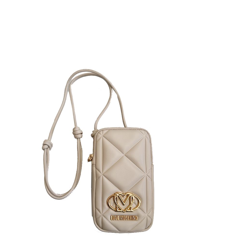 Cell phone holder Love Moschino Embossed JC5645PP1MLC0110 Ivory