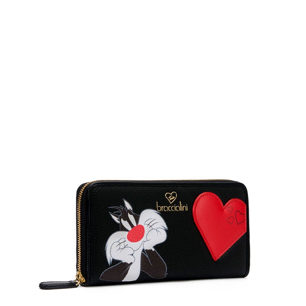 Portafoglio Zip Around Braccialini Looney Tunes Beth Faces LT