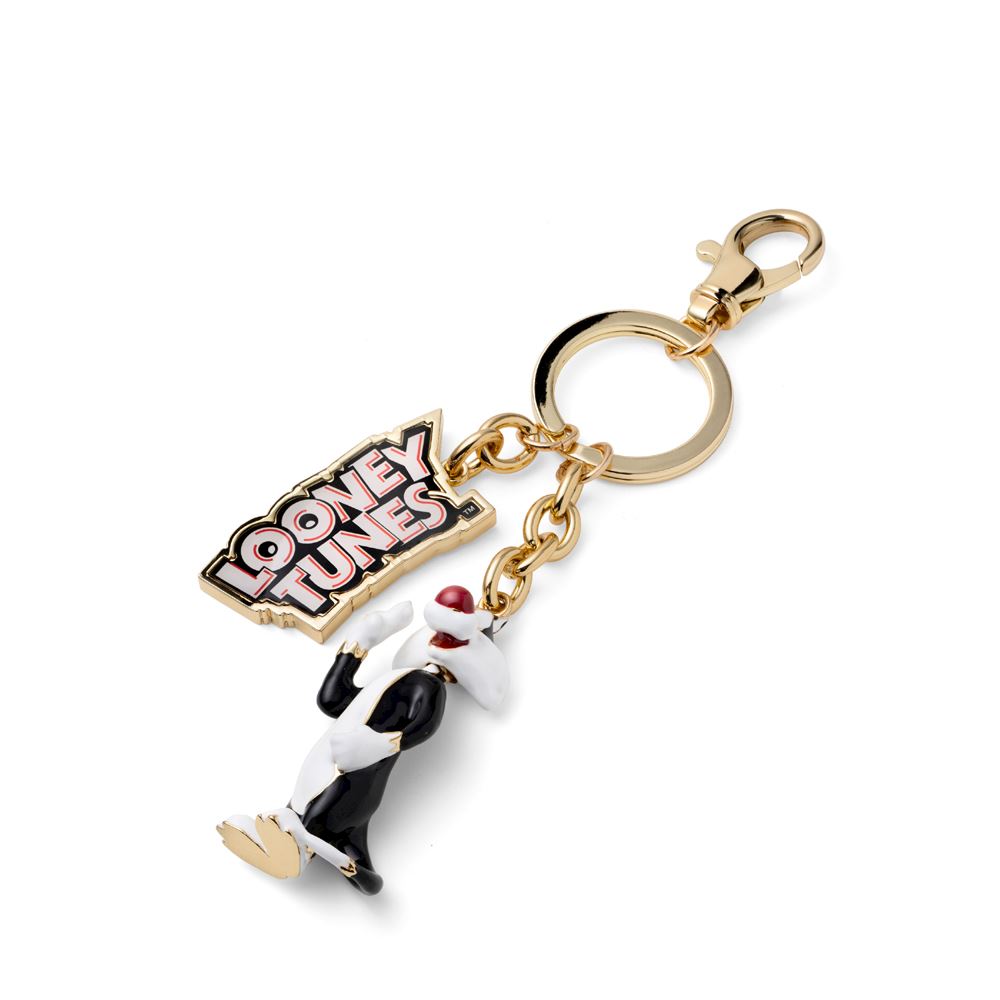Portachiavi 3D Looney Tunes - Silvestro In Gomma PVC Con Clip E Anello