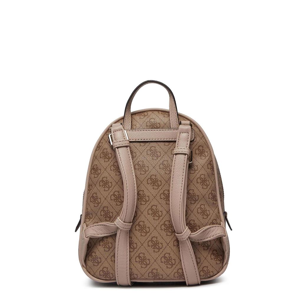 Guess Manhattan Small Backpack SG699432 Latte Logo Bags Vendita