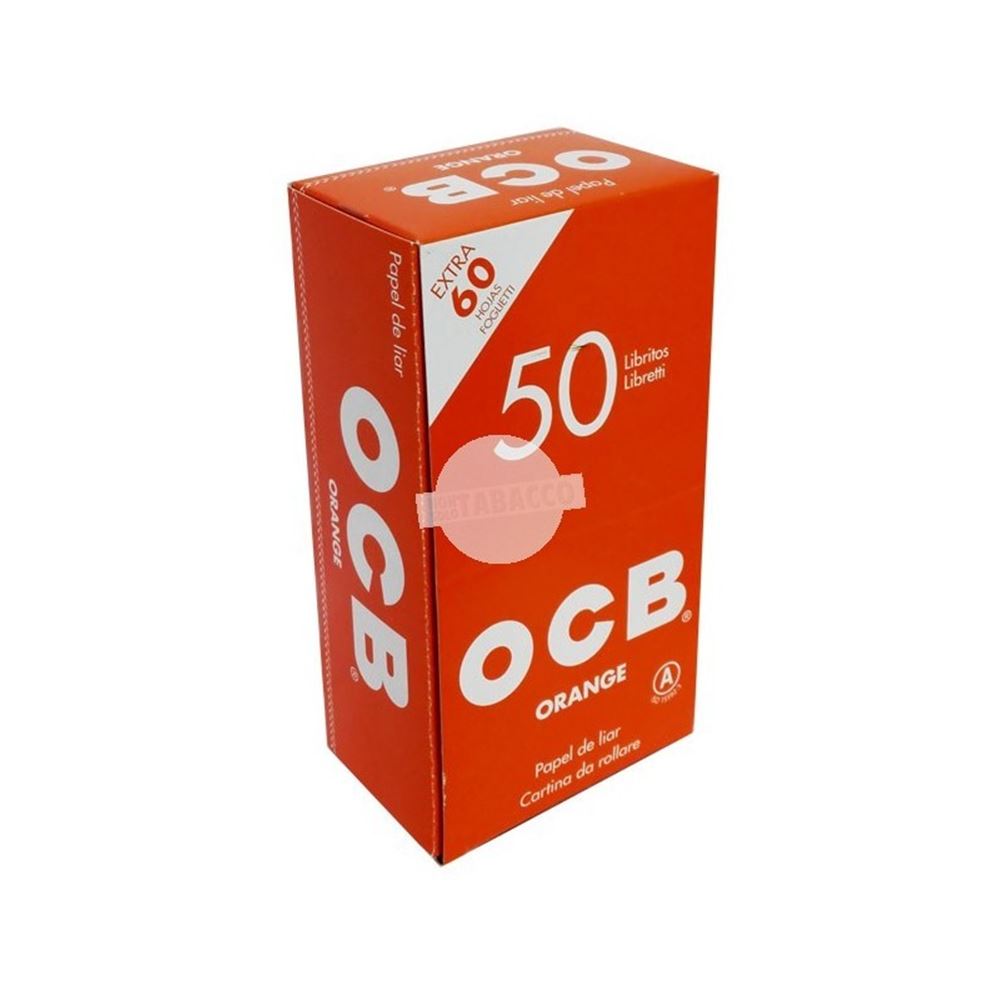 3000 OCB CARTINA CORTA ORANGE BOX DA 50 BLOCCHETTI DA 60 CARTINE ARANCIONI 
