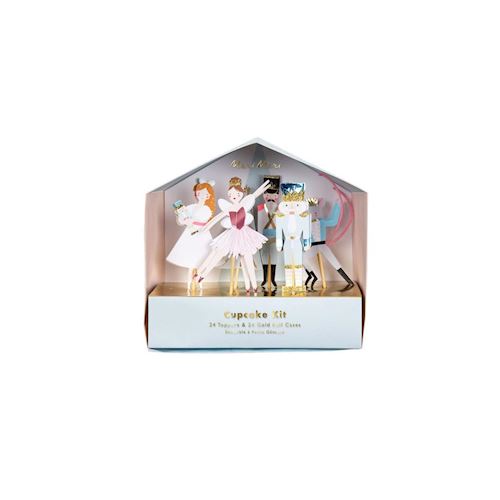 Nutcracker Cupcake Kit (set da 24 toppers) - Meri Meri