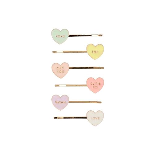 MERI MERI Love Hearts Enamel Hair Slides