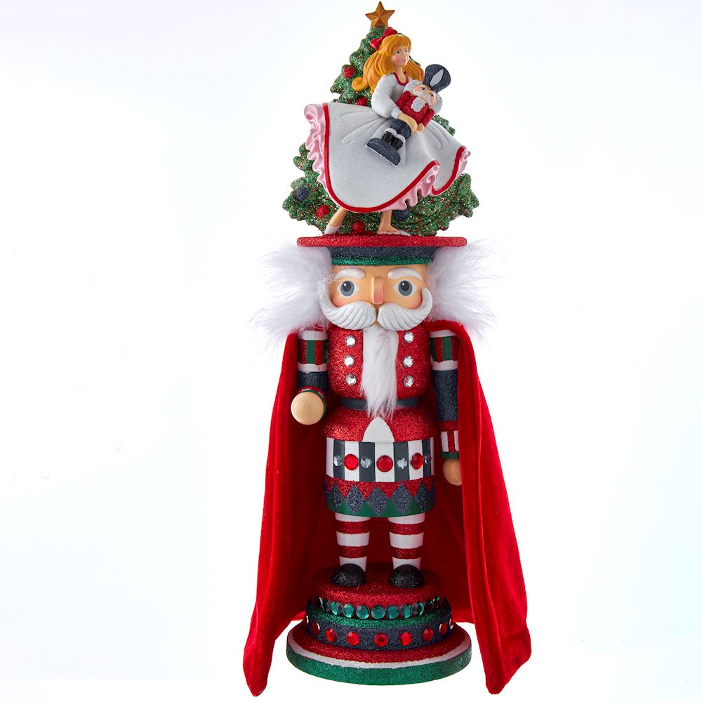 Kurt S. Adler Schiaccianoci Hollywood – Altezza 38 Cm, Colori Rosso/Bianco/Verde, Con Luci LED, Tema Pan Di Zenzero