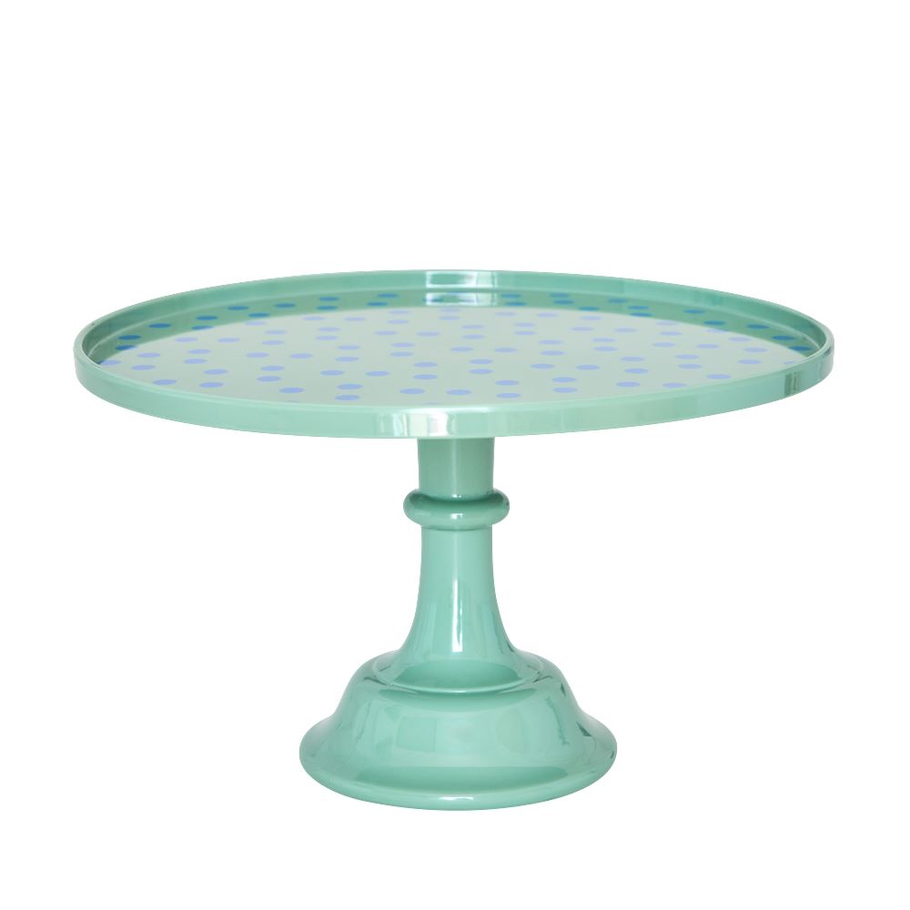 Rice Melamine cake stand green