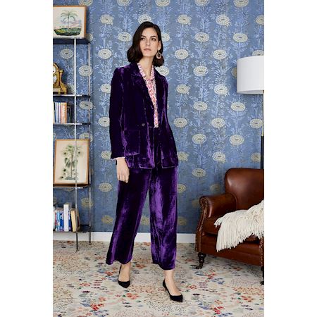 Luna llena - Purple velvet pant New - Room12 - Prodotti per la