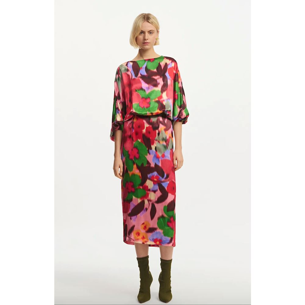 ワンピース [ESSENTIEL ANTWERPILLIGO] Flower midi dress Essentiel - Midi dress floral product - Room12 - Prodotti