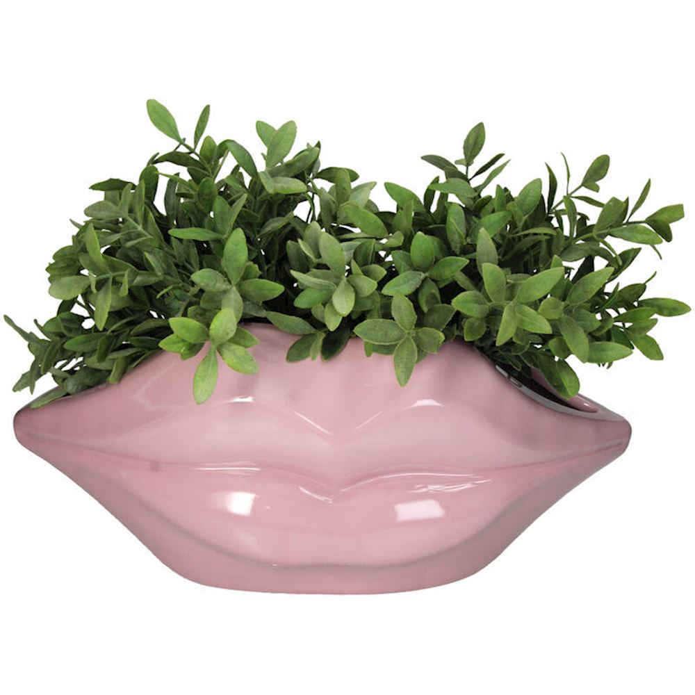 1/2 pezzi Vaso per fiori artificiali, aspetto in ceramica in plastica, altezza 1