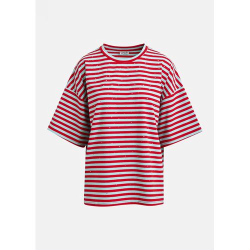 T-shirt Oblique, vestibilità comoda Jacquard di spugna di cotone
