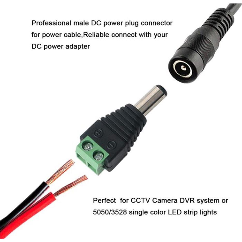 40Cm CCTV LED Plug Jack Connettore Alimentazione Femmina 12V 24V Con Filo 30 