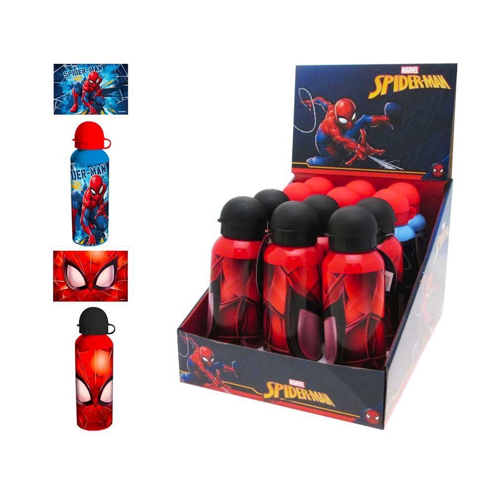 Box da 12pz Borraccia Spiderman 2 Grafiche originale ufficiale B2B BOX 12  product - Il miglior negozio di t-shirt a San Marino shop online