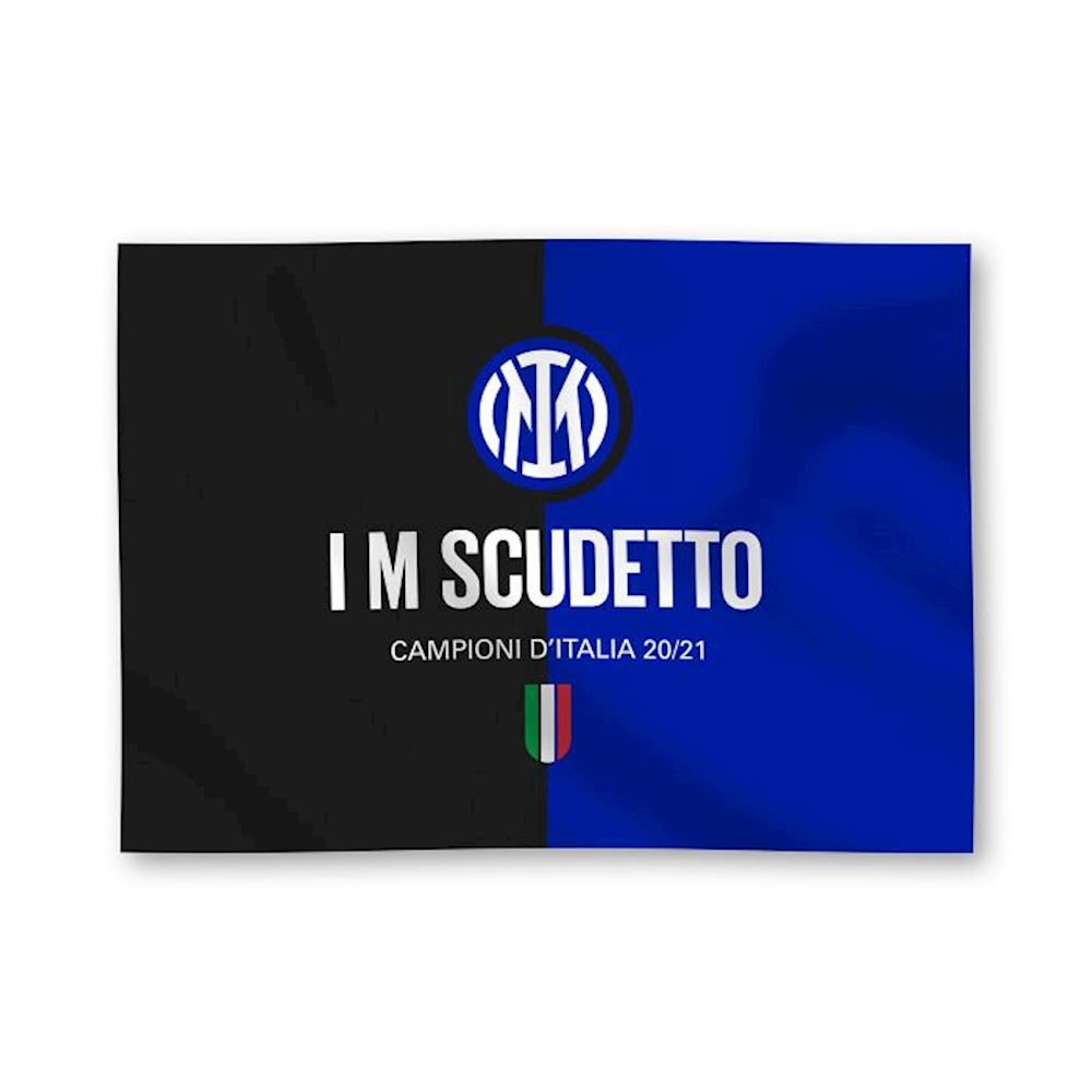 Bandiera Inter originale Nuovo Logo 2021 I M Scudetto 100x140 ufficiale  Bandiere - Il miglior negozio di t-shirt a San Marino shop online