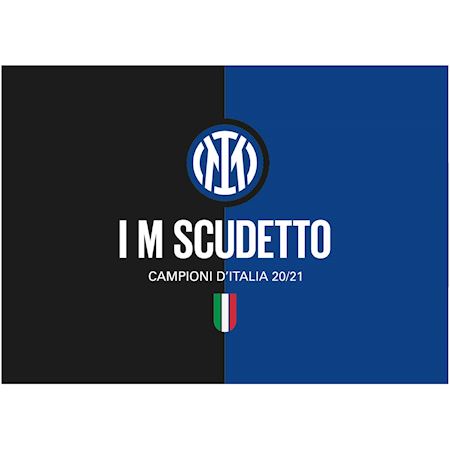 INTER - BANDIERA MINI SCACCHI CON LOGO CENTRALE MEDIA 140 X 100 CM - 3