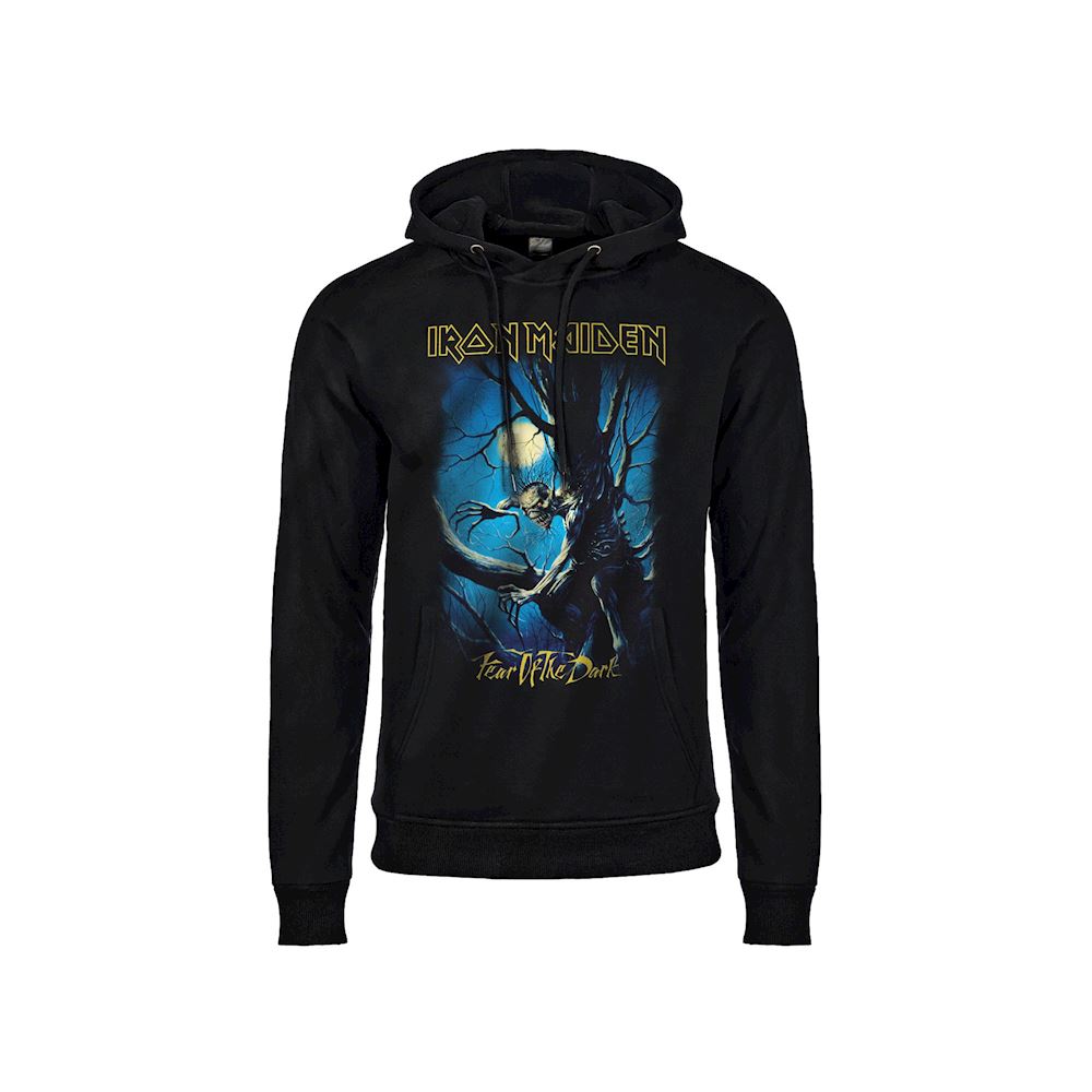 Felpa Con Cerniera Iron Maiden Fear Of The Dark, Nera, Regular Fit, Uomo