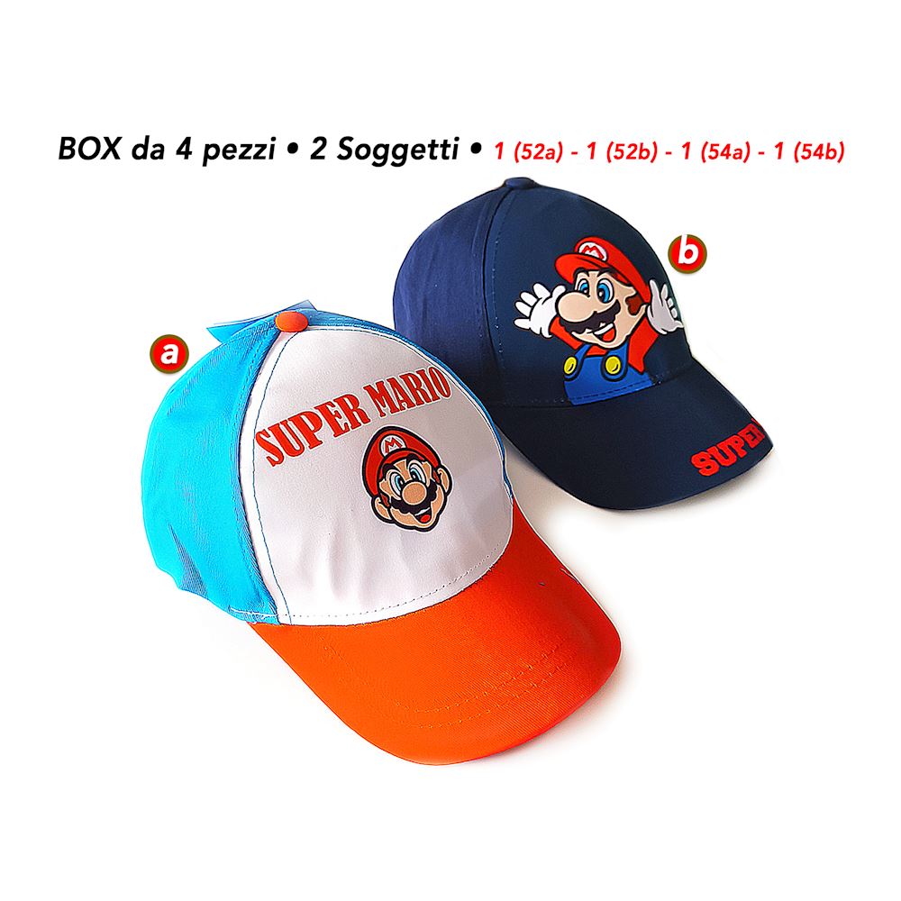 Cappello Nintendo Super Mario - 71694001 - BOX4 - SMCAP11BOX4 Cappelli - Il  miglior negozio di t-shirt a San Marino shop online