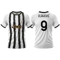 Maglia Vlahovic Juventus Home 2023 2024 bianconera Juve ufficiale adulto ragazzo bambino Juventus Il miglior negozio di t shirt a San Marino shop online