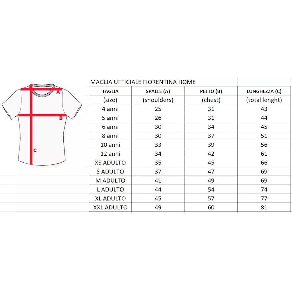 Maglia Fiorentina ufficiale Kappa 2024 2025 neutra adulto bambino
