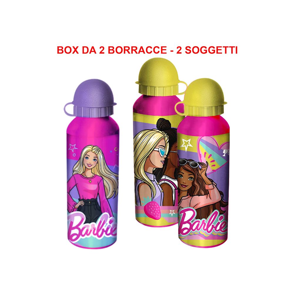Box 2 pz - Borraccia Barbie - 2 Graf. - B09091 MC - BRBBOR01 Borraccia - Il  miglior negozio di t-shirt a San Marino shop online