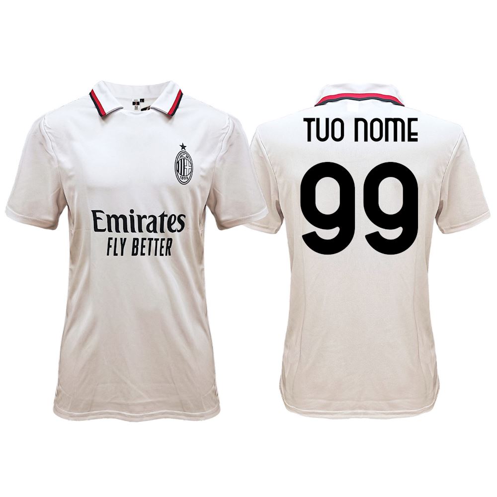 Maglia Milan Personalizzata Away 2024 2025 rossonera AC ufficiale adulto ragazzo bambino personalizzabile Magliette personalizzabili Il miglior negozio di t shirt a San Marino shop online