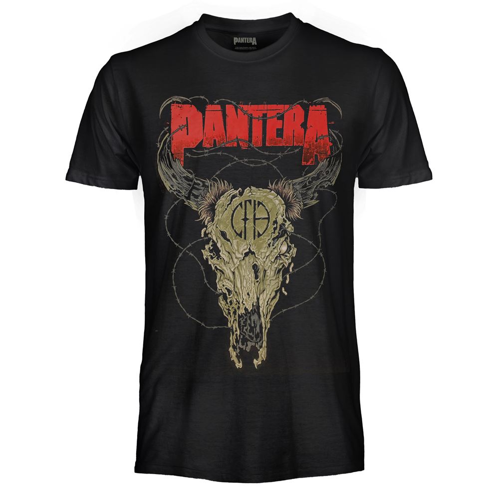 T-Shirt Music Pantera Steer Skull originale ufficiale maglia