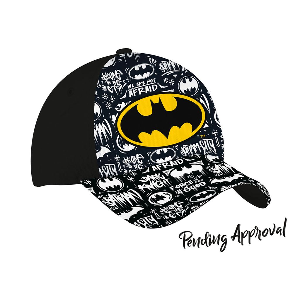 Cappellino Batman Per Bambini - Berretto Baseball In Cotone, Visiera 7cm, Regolabile - Foto 1