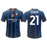 Maglia Calcio Neroazzurra Personalizzabile 2024-2025, Replica Autorizzata - Scegli Nome E Numero, Disponibile Per Adulti E Bambini