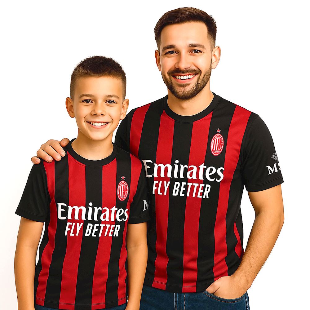 Maglia Da Calcio AC Milan Home 2024/2025, Pulisic 11, Versione Ufficiale Per Adulto E Ragazzo, Rossonera