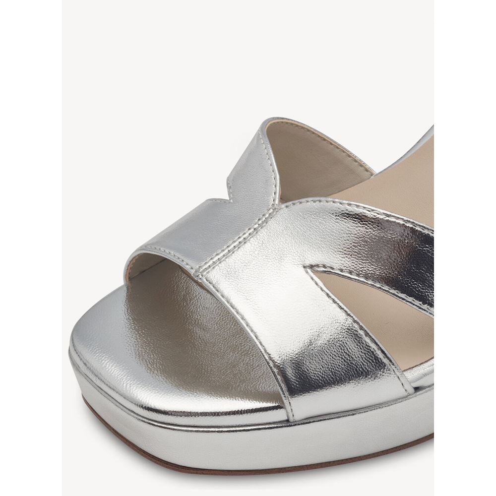 Tamaris Sandali Donna Con Zeppa 7,5 Cm - Navy, Taglia 41, Con Tecnologia TOUCHit